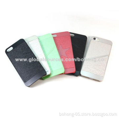 PU piece paste on PP bottom case for iPhone 5s